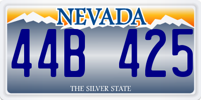 NV license plate 44B425