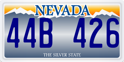 NV license plate 44B426
