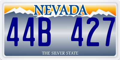 NV license plate 44B427