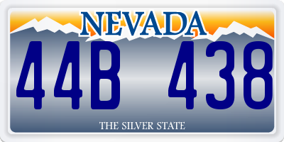NV license plate 44B438