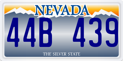 NV license plate 44B439