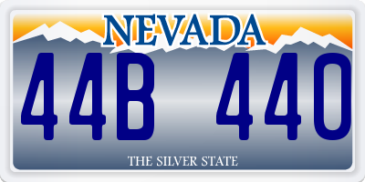 NV license plate 44B440