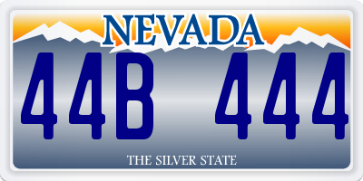 NV license plate 44B444