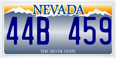NV license plate 44B459
