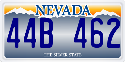 NV license plate 44B462