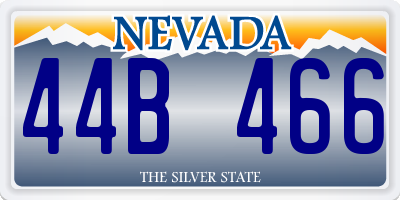NV license plate 44B466