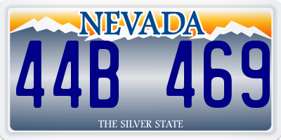 NV license plate 44B469