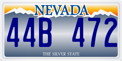 NV license plate 44B472
