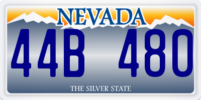 NV license plate 44B480