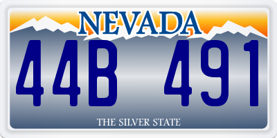 NV license plate 44B491