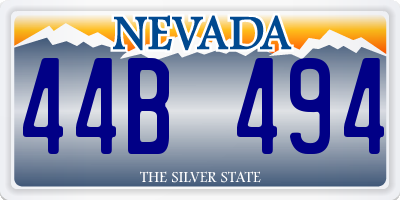 NV license plate 44B494