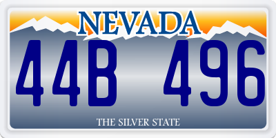 NV license plate 44B496