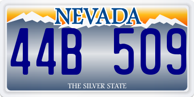 NV license plate 44B509