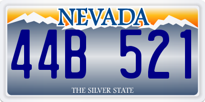 NV license plate 44B521
