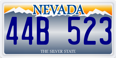 NV license plate 44B523