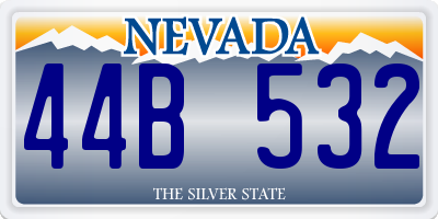 NV license plate 44B532
