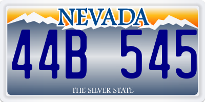 NV license plate 44B545