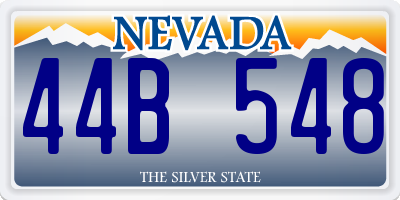 NV license plate 44B548