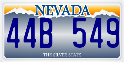 NV license plate 44B549