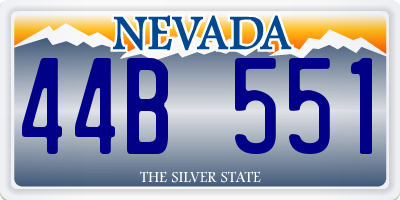 NV license plate 44B551
