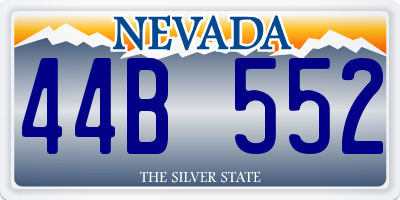 NV license plate 44B552