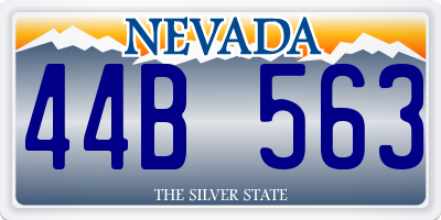NV license plate 44B563
