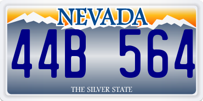 NV license plate 44B564