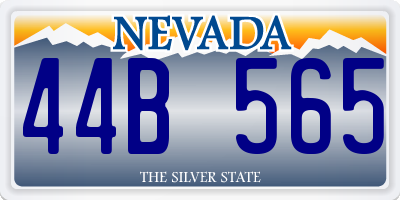 NV license plate 44B565