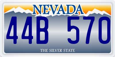 NV license plate 44B570