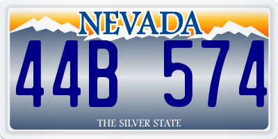 NV license plate 44B574
