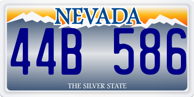 NV license plate 44B586