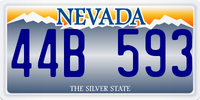 NV license plate 44B593