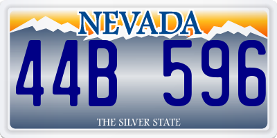 NV license plate 44B596
