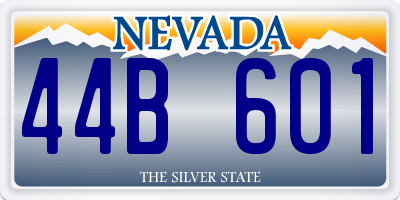 NV license plate 44B601