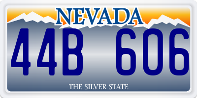 NV license plate 44B606