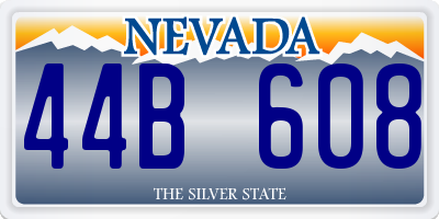 NV license plate 44B608