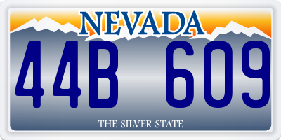 NV license plate 44B609