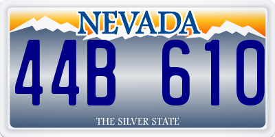 NV license plate 44B610