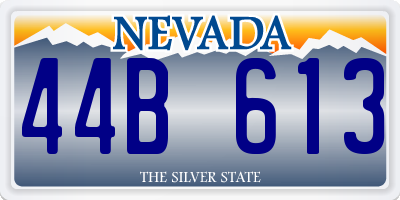 NV license plate 44B613