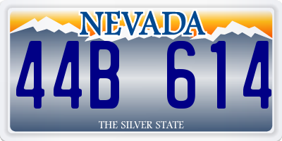 NV license plate 44B614