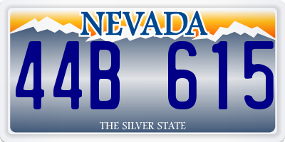 NV license plate 44B615