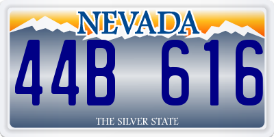 NV license plate 44B616