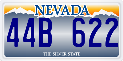 NV license plate 44B622