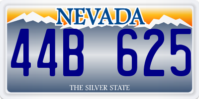 NV license plate 44B625