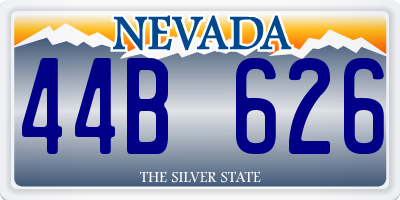 NV license plate 44B626