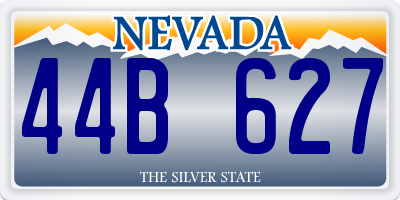 NV license plate 44B627