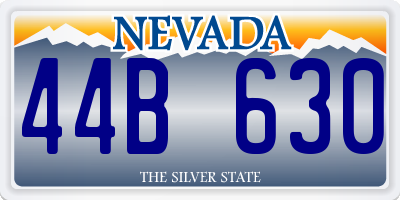 NV license plate 44B630