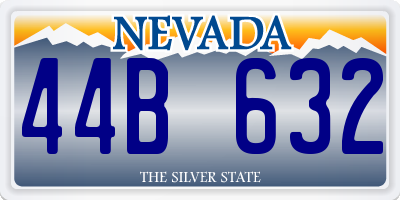 NV license plate 44B632