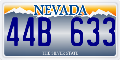 NV license plate 44B633