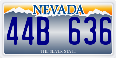 NV license plate 44B636